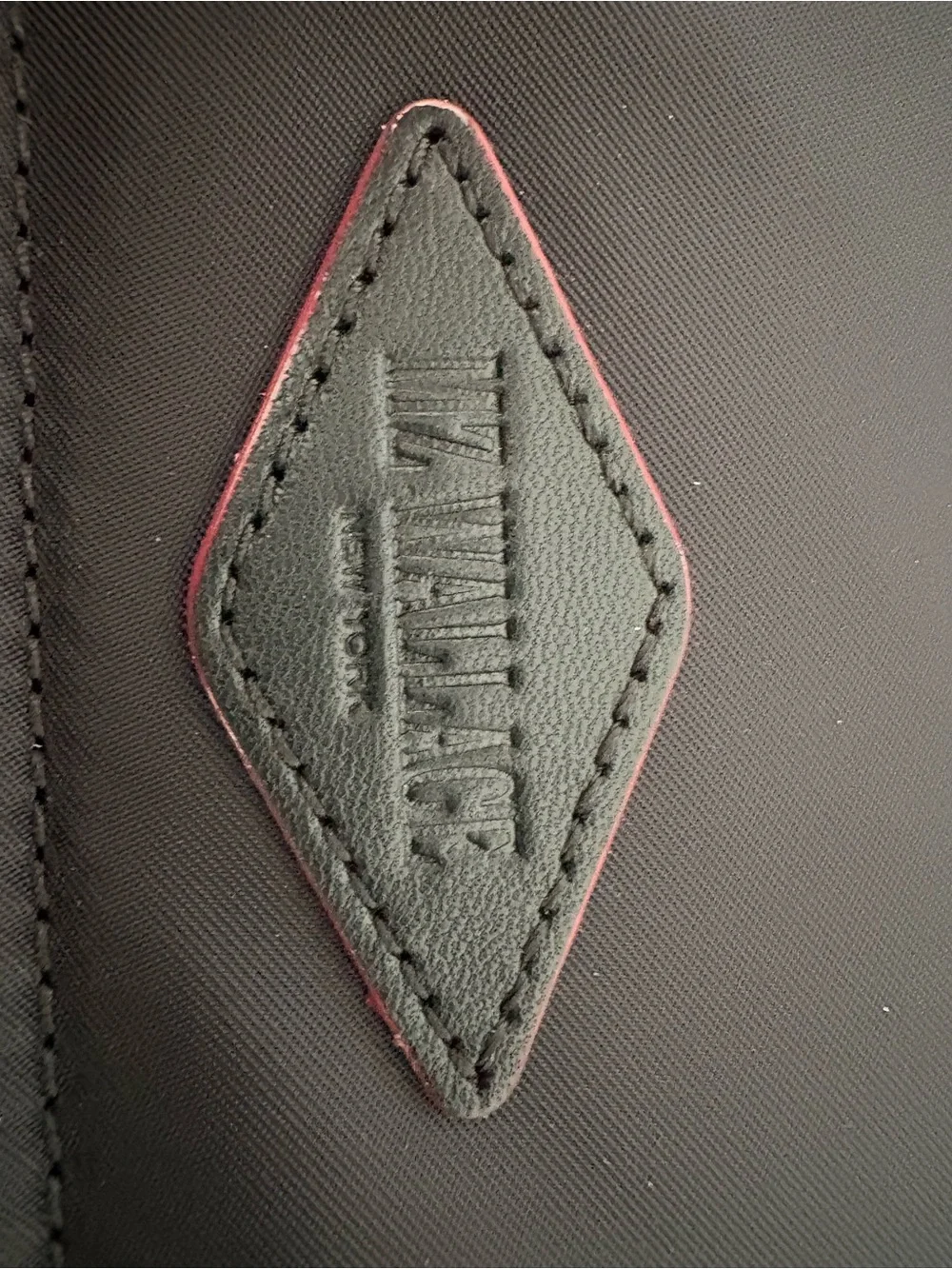 MZ Wallace Black Messenger Bag with Red Trim